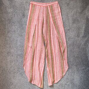 Drew linen blend split leg trousers